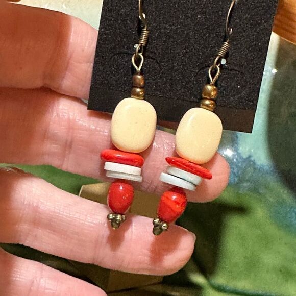 Handcrafted Genuine Gemstone Earrings  - Picture 1 of 2